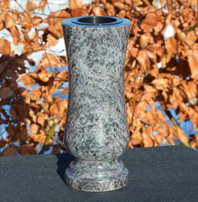 Vase Blumenvase Grabvase Gartenvase Granitvase Friedhof-Vase Granit Orion