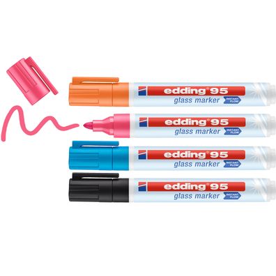 edding 95 Glasmarker sortiert 4St Set