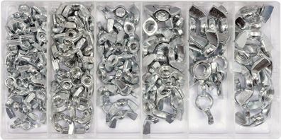 Flügelmuttern Set 150-teilig – M4, M5, M6, M8, M10