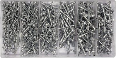 Aluminium Blindnietenset mit Stahldorn 2,4 mm, 3,2 mm, 4 mm, 4,8 mm