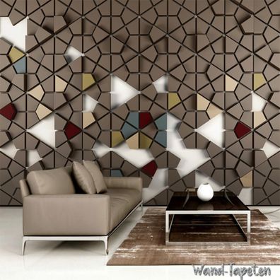 Vlies Fototapete Wandtapete Wandbilder 3D Polygonale Mosaikfliesen Moderne 2213