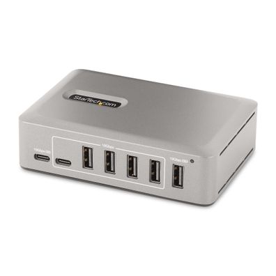 StarTech 10-Port USB-C Hub, 8x USB-A + 2x USB-C, Self-Powered w/ 65W Power Supply, US