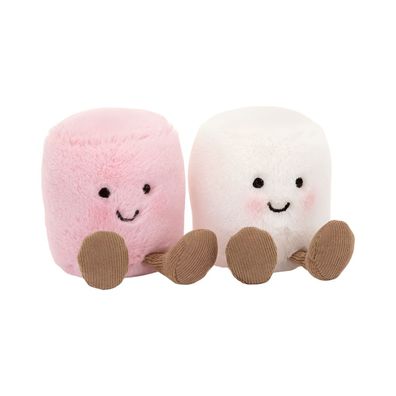Jellycat Amuseables Marshmallows Pink White Marshmallows Plush Plüschtier Spielzeug