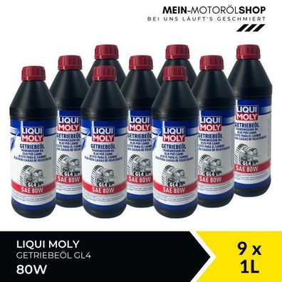 Liqui Moly Getriebeöl (GL4) SAE 80W 9x1 Liter