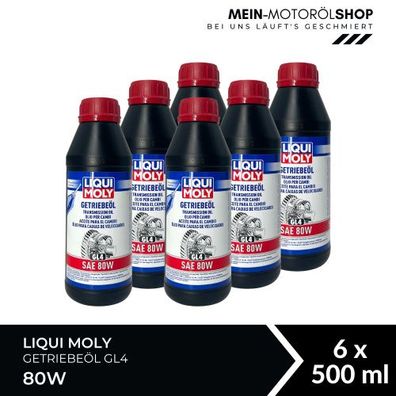 Liqui Moly Getriebeöl (GL4) SAE 80W 6x500 ML