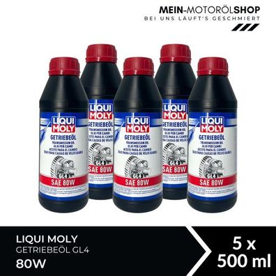 Liqui Moly Getriebeöl (GL4) SAE 80W 5x500 ML