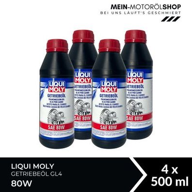Liqui Moly Getriebeöl (GL4) SAE 80W 4x500 ML