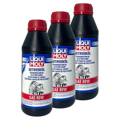 Liqui Moly Getriebeöl (GL4) SAE 80W 3x500 ML