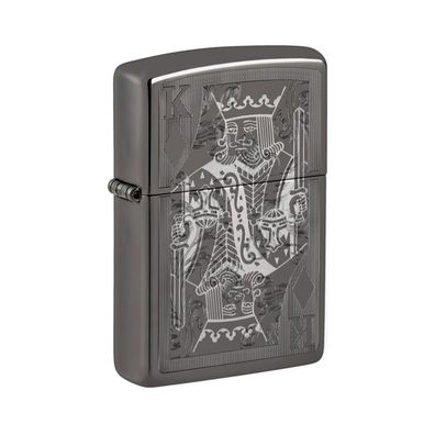 Zippo Benzin-Feuerzeug Black Ice Kings of Diamonds 2, 600075864 unbefüllt