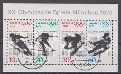 BRD 1971 Tagesstempel PLZ 646 MiNr. Block 6 Olympische Spiele 1972