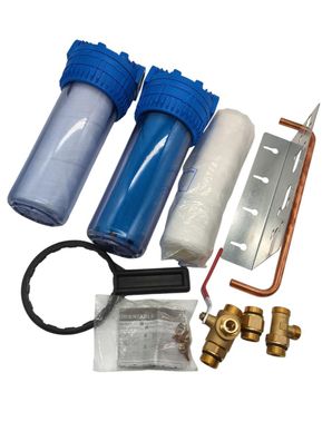Aquawater – 104041 – Doppelfilteranlage mit Filterpatronen und Kalk