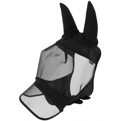 Equithéme Fliegenmaske Soft mit festem Nasenteil schwarz