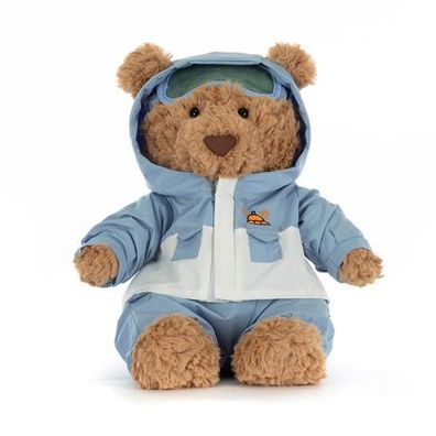 JellyCat Amusables Bartholomew Skiing bear 28cm Plüschtier Spielzeug Kuscheltier Toy