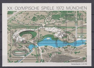 BRD 1972 gestempelt ESST Bonn MiNr. Block 7 Olympische Spiele 1972