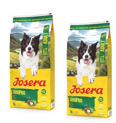 2 x 12,5 kg Josera SensiPlus Ente & Reis Premium Hundefutter glutenfrei
