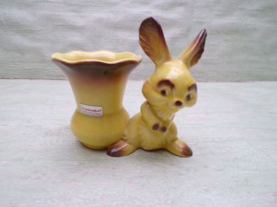 ALT Vintage Cortendorf Western Germany Vase mit Osterhase ca 8,5cm