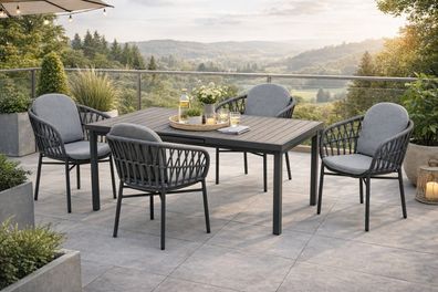 Destiny Sitzgruppe Como mit ausziehbarem Esstisch Imola 165/215cm (4 Personen)