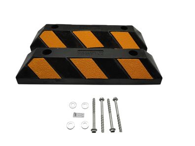 SNS SAFETY LTD Gummi-Radstopper schwarz-gelb 55 x 15 x 10 cm