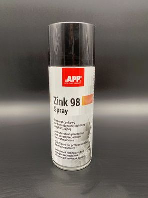 APP Zink 98 Spray 400ml Korrosionsschutz Rostschutz Zink Grundierung dunkel grau