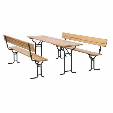 Festzeltgarnitur 220cm mit Rückenlehne 3-teilig