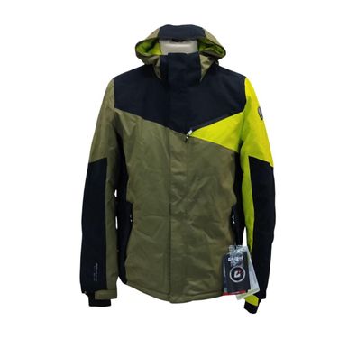 killtec Jugend-Skijacke KSW mit Kapuze und Schneefang, olivgrün, Größe 176