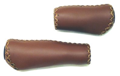 Fahrradgriffe Leder braun lang / kurz ergonomisch geformt