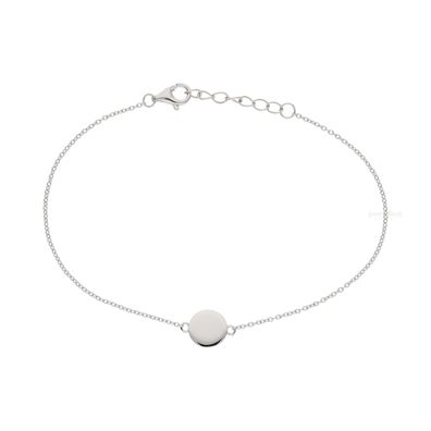 Gravur Armband Silber 925 rhodiniert rund FSAB007si