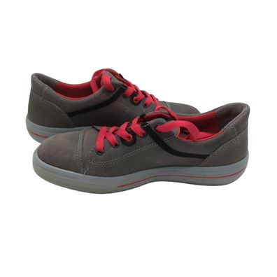 Sicherheitsschuh ELTEN Vintage Lady Low ESD S3 für Damen, Leder, Stahlkappe, grau, Gr
