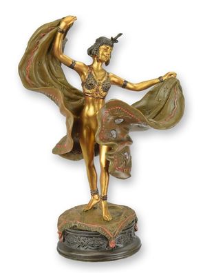 Bronzeskulptur einer Tänzerin Replikat Retro Design Dekoration