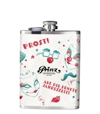 Prinz Flachmann "Karneval" - Marillen Schnaps (40 % vol, 0,2 Liter)