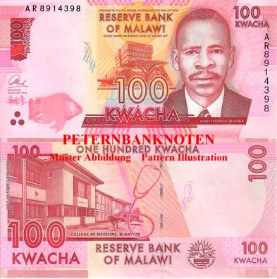 MALAWI 100 Kwacha 2014 Unc P. 65 a 655#