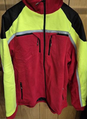 Pfanner Fleecejacke Jobby Colour Zipp2Zipp Gr. XL Rot-Neongelb