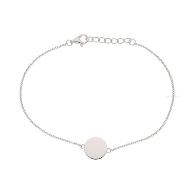 Gravur Armband Silber 925 rhodiniert rund FSAB021si