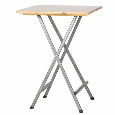 Stehtisch 80 x 80cm Kiefernholz eckig klappbar