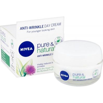 NIVEA Pure & Natural Anti-Falten-Tagescreme 50 ml