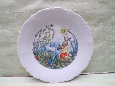 alter Hutschenreuther Germany Osterteller Reliefdekor Osterhase Lamm 26cm Dm