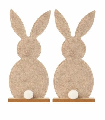 2 Stück Osterhase Hasenfigur Hase Aufstellfigur 33cm Dekoration Ostern Osterdeko