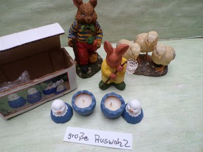 alte Osterfiguren Küken Kerzen Osterhase Keramik Polyresin.... Auswahl