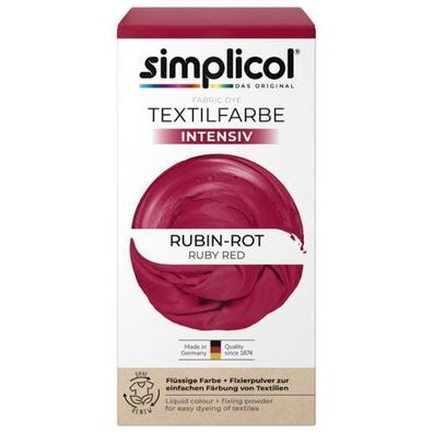Simplicol Intensiv Textilfarbe Ruby-Rot Rubinrot