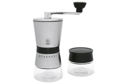 Leopold Geschenkset Kaffeemühle Bologna mit Glasbehälter