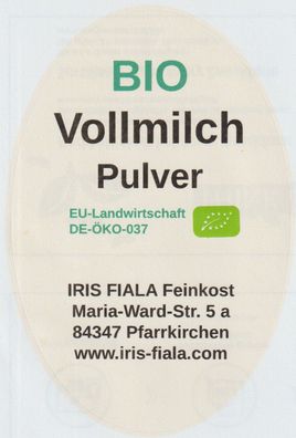 2 kg Bio Vollmilch Pulver, aus Weidemilch von Bioland Höfen im Schwarzwald