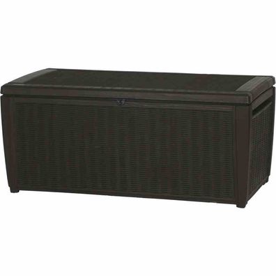 Kissenbox Rattanoptik Sumatra, mocca 145x73x64 cm