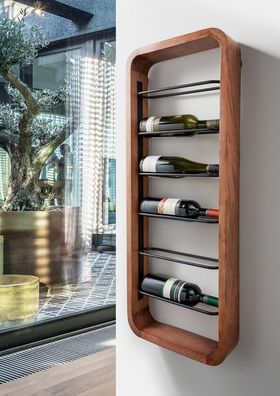 Flaschenregal für 6 Flaschen "Vino 1" Holz & Metall