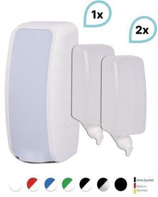SET: Schaumseifenspender manuell, 2x 1-Liter Schaumseife antibakteriell