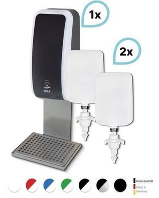Schaumseifenspender SENSOR Cosmos + 2x1L Schaumseife + Halterung mit Auffangschale