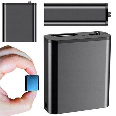 Mini Diktiergerät Q8 | 16GB Audio-Aufnahmegerät | Diktaphon mit Magnet