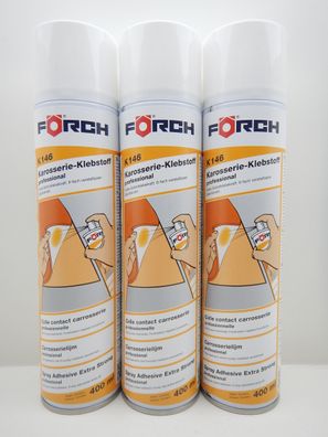 3x FÖRCH K146 Sprühkleber KLEBER Klebstoff LEDER STOFF Dachhimmel 400ML