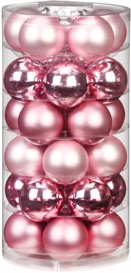 Weihnachtskugeln 30 Stk 6cm Pink Blush Inge-Glas