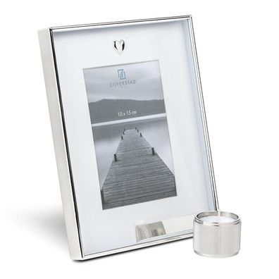Zilverstad Erinnerungs-Bilderrahmen 10x15cm mit Teelichthalter silber Fotorahmen