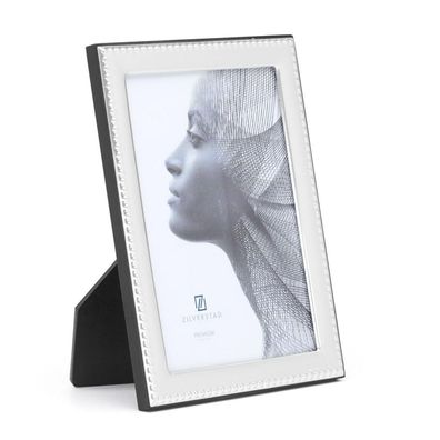 Zilverstad silberner Bilderrahmen 10x15cm Miro Silver Fotorahmen feiner Perlrand